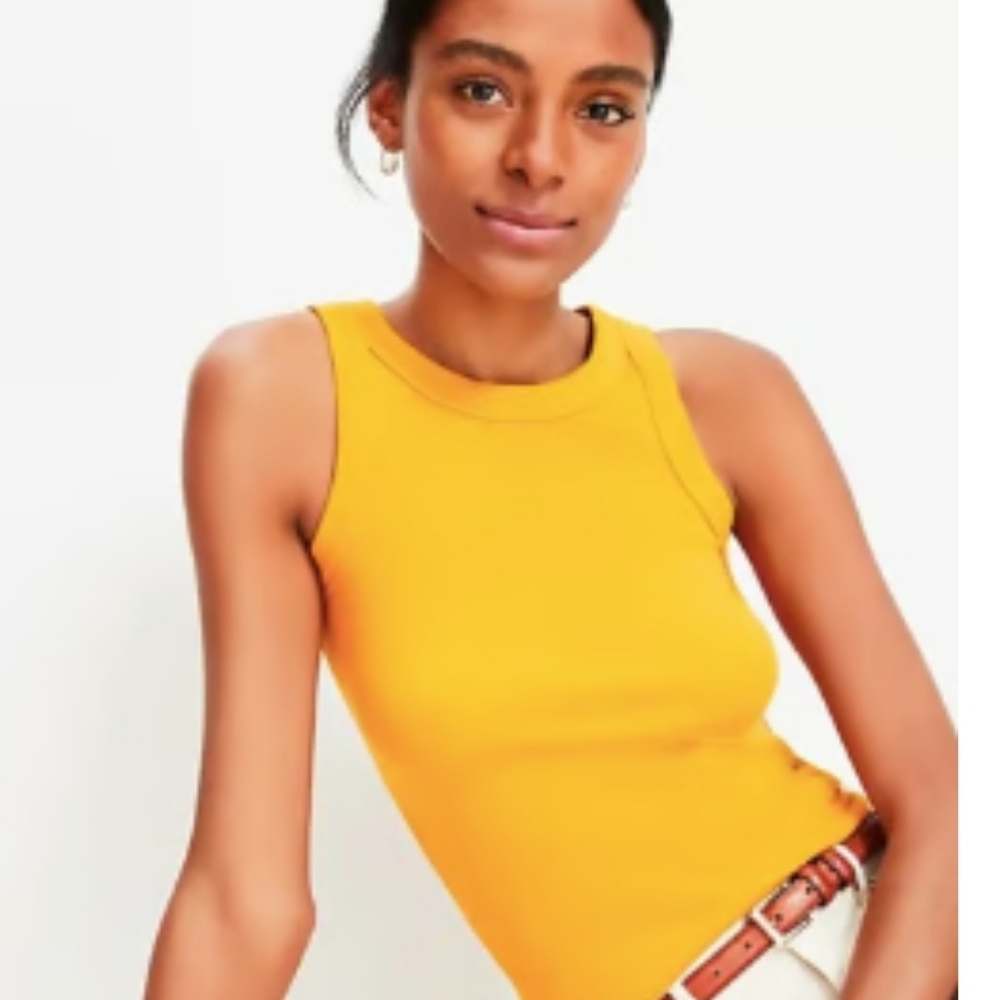 NWOT LOFT Perfect Tank In Yellow Gold